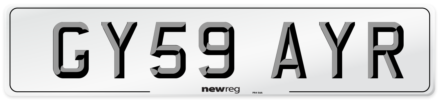 GY59 AYR Number Plate from New Reg